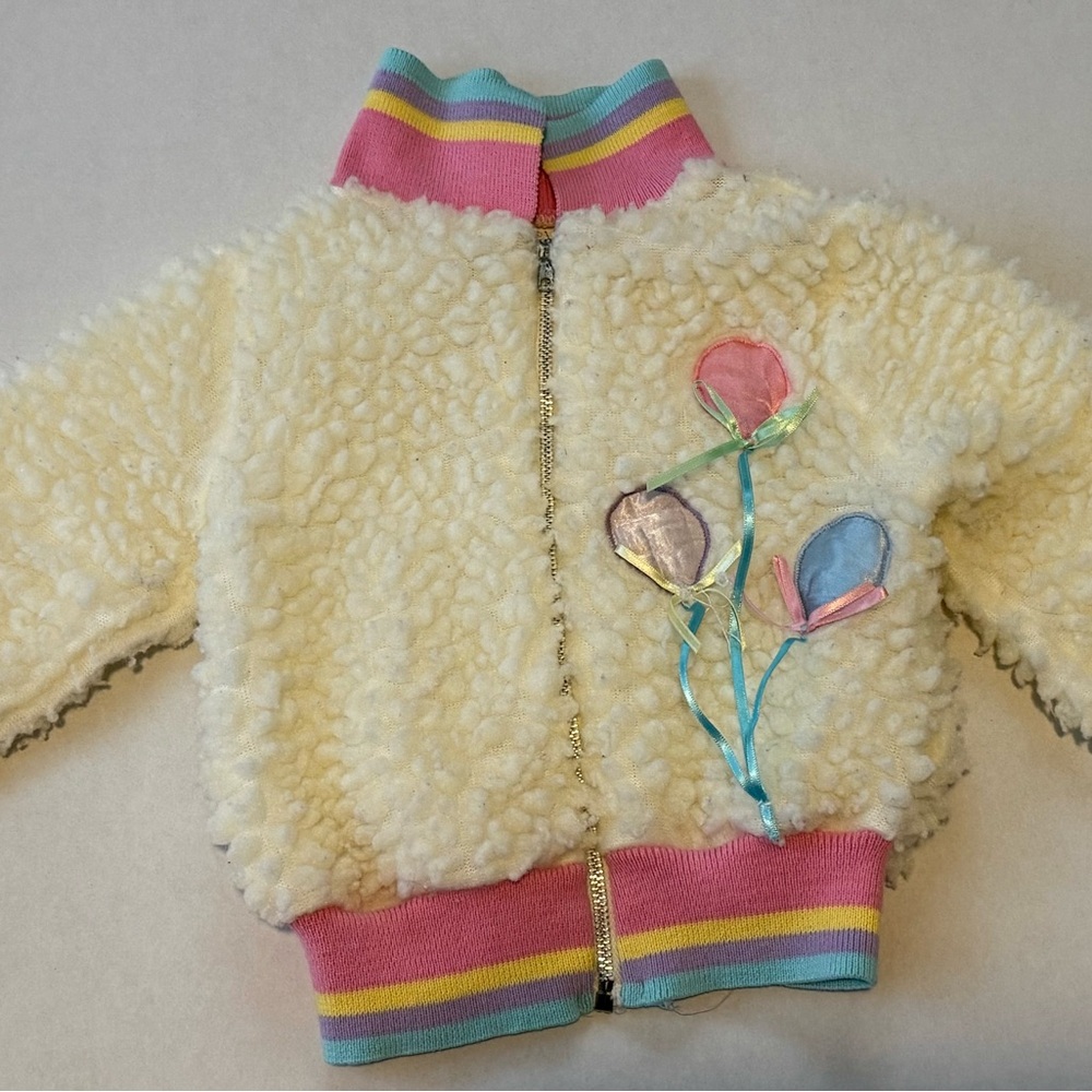 Floral Embroidered Sherpa Jacket